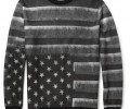 Flag-Print Fleece-Back Jersey Sweatshirt