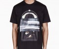 Black Oversized American Flag T-Shirt