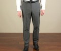 Charcoal semi-plain slim fit trouser