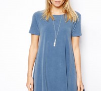 Swing T-Shirt Dress In Acid Wash