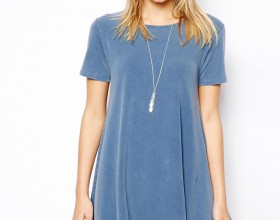 Swing T-Shirt Dress In Acid Wash