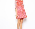 Fluro Jacquard Skater Dress